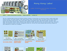 Tablet Screenshot of hongkonglabel.com